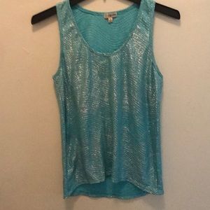 Shiny aqua blue tank